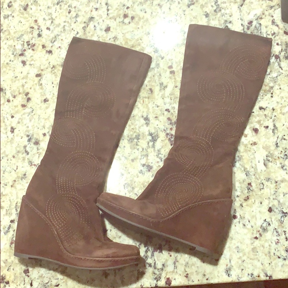 Brown Suede Charles David Boots. Only worn twice.